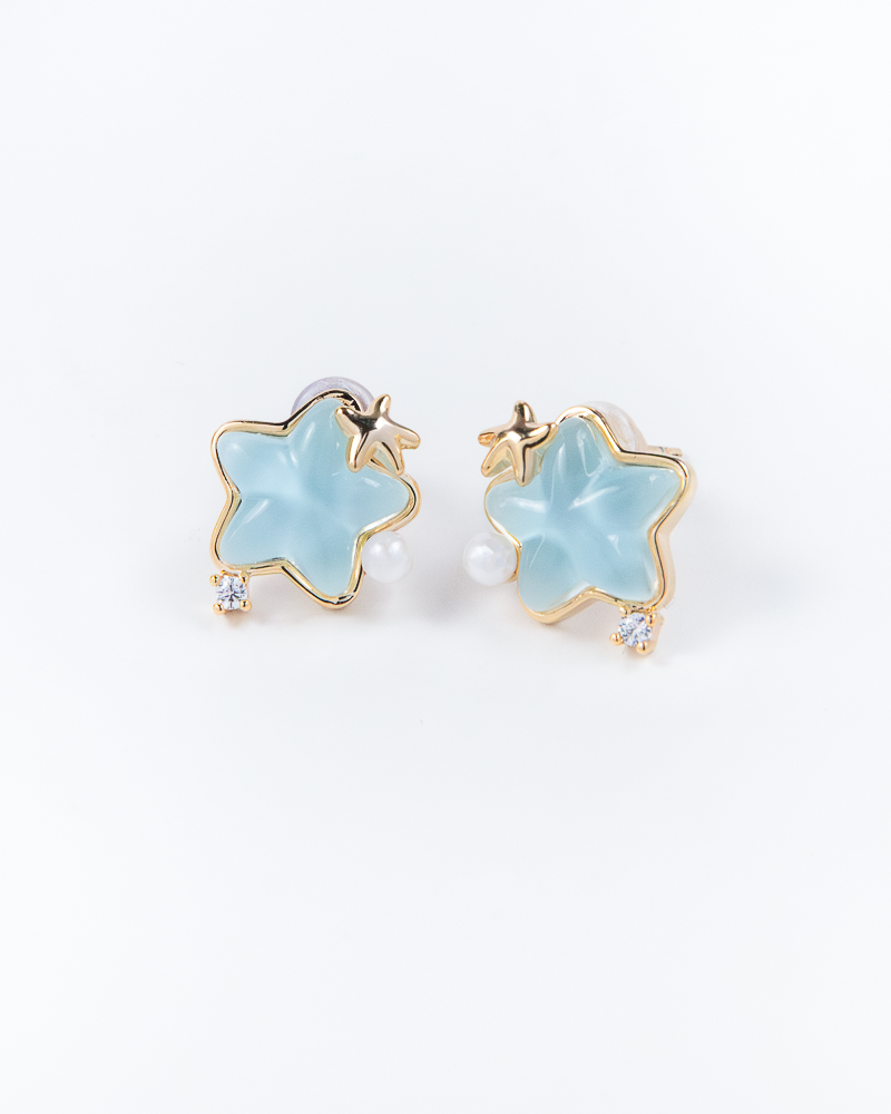 NYU NYU Aqua Star Earrings