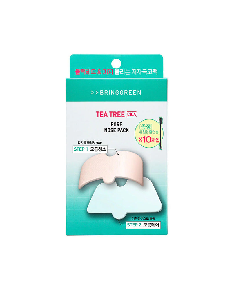 BRING GREEN Tea Tree Cica Pore Nose Pack (5 Packs)