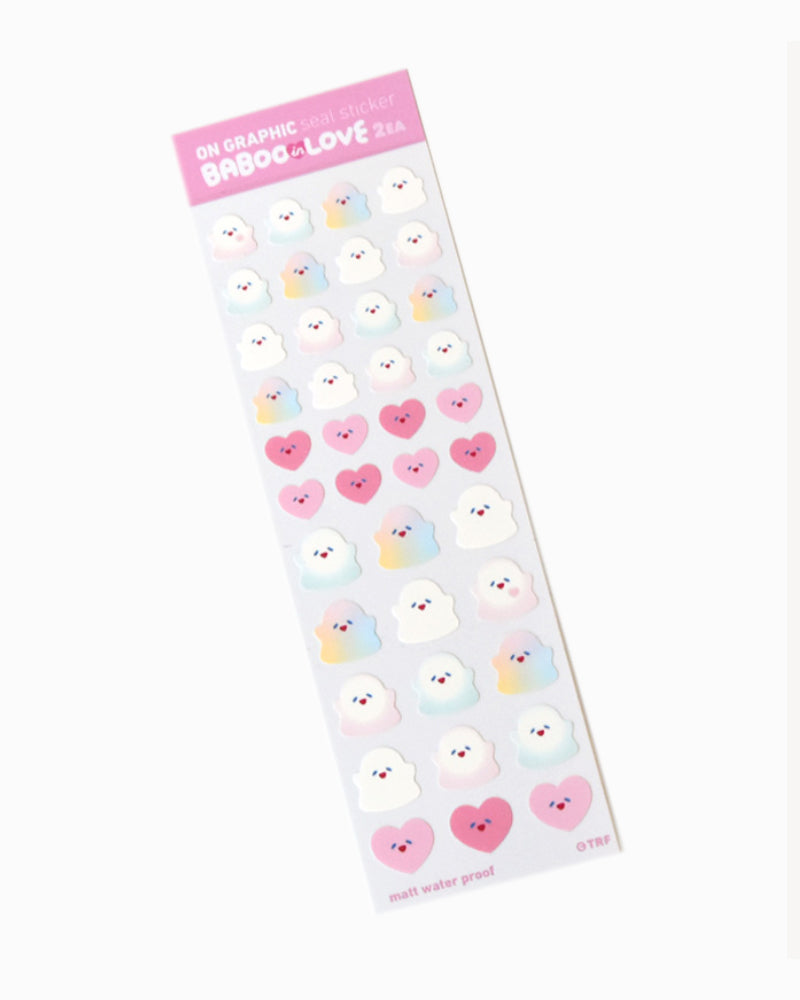 RECORDER factory© Baboo In Love Matt Waterproof Seal Sticker