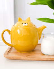 DECOLE Kannya Tiger Cat Ceramic Teapot