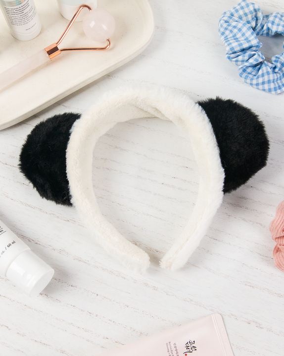 Fuzzy Panda Headband