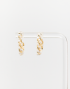 NYU NYU Gold and Pearl Hoop Earrings