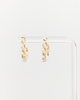 NYU NYU Gold and Pearl Hoop Earrings