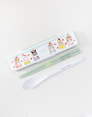 Mofusand X Sanrio© Chopstick & Spoon Set with Case