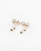 NYU NYU Fancy Bow Pearl Dangle Earrings