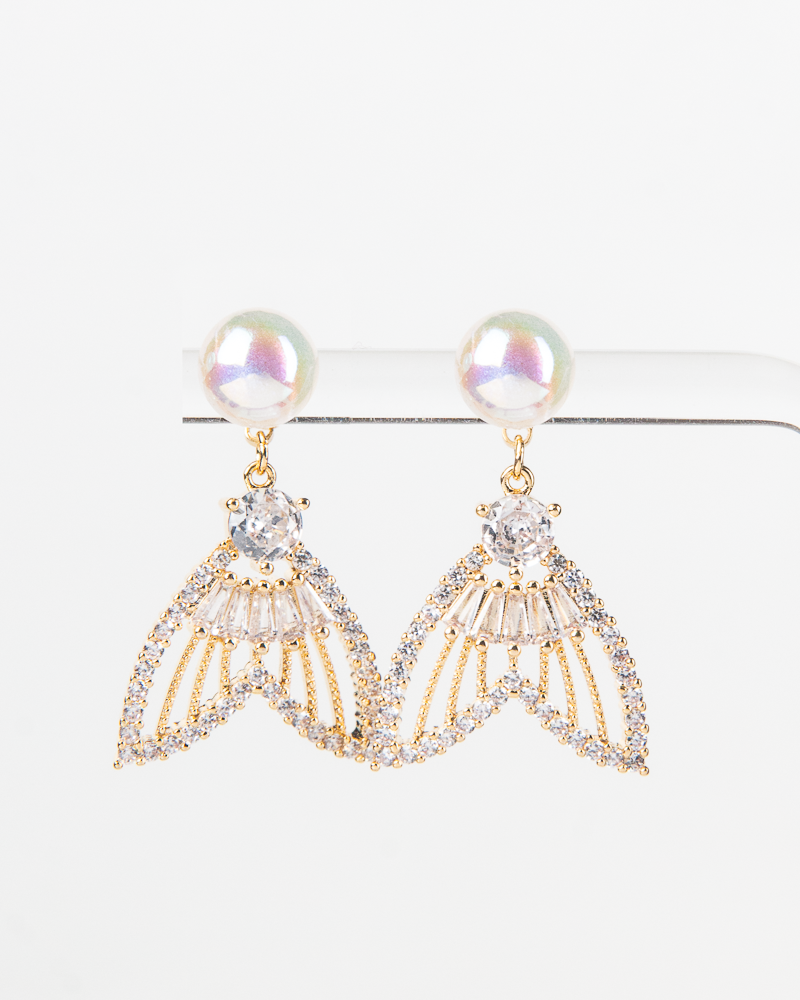 NYU NYU Glittering Mermaid Tail Earrings