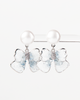 NYU NYU Simple Pearl Blue Bowknot Earrings