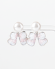 NYU NYU Simple Pearl White Bowknot Earrings