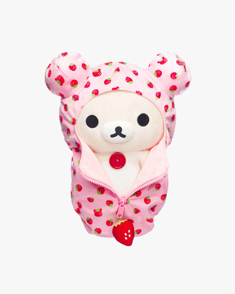 San-X© Korilakkuma Strawberry Pattern Sleeping Bag Plush