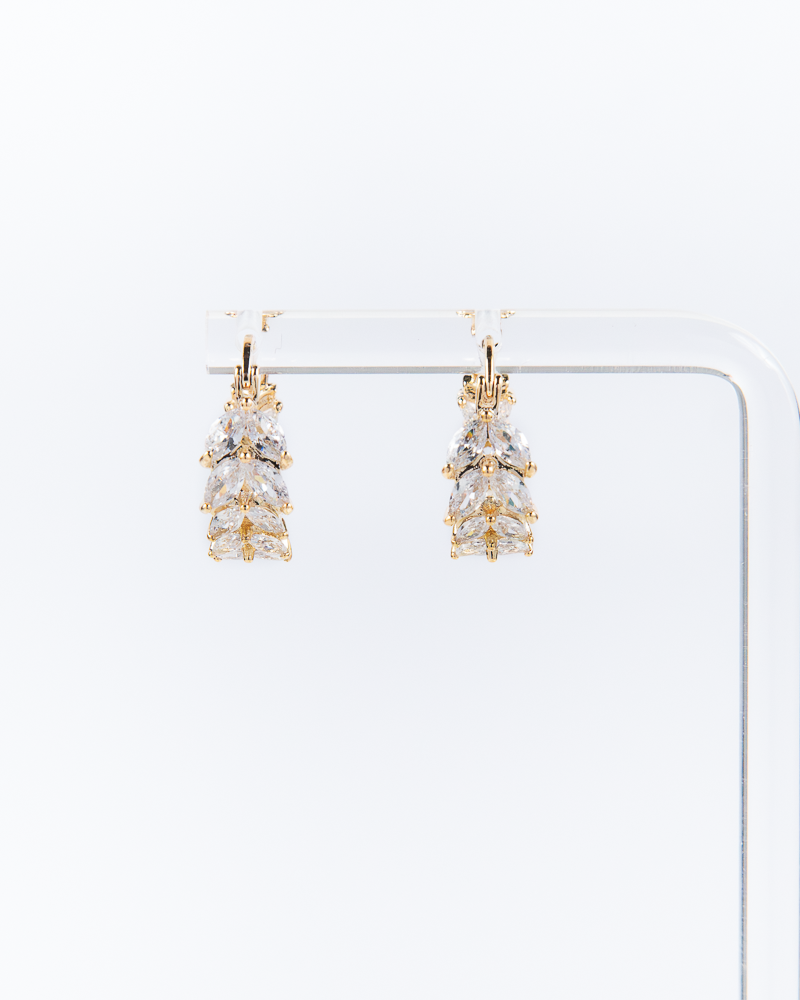 NYU NYU Gold Sparkling Vine Hoop Earrings