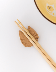 Wooden Cat Chopstick Holder