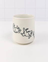 Yamagotouki Mino Ware Japanese Tea Cup Cat