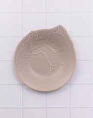 Yamagotouki Mino Ware Small Plate Cat