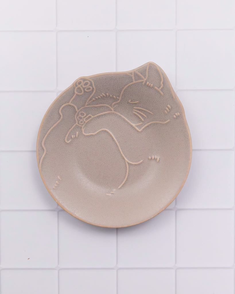 Yamagotouki Mino Ware Small Plate Cat