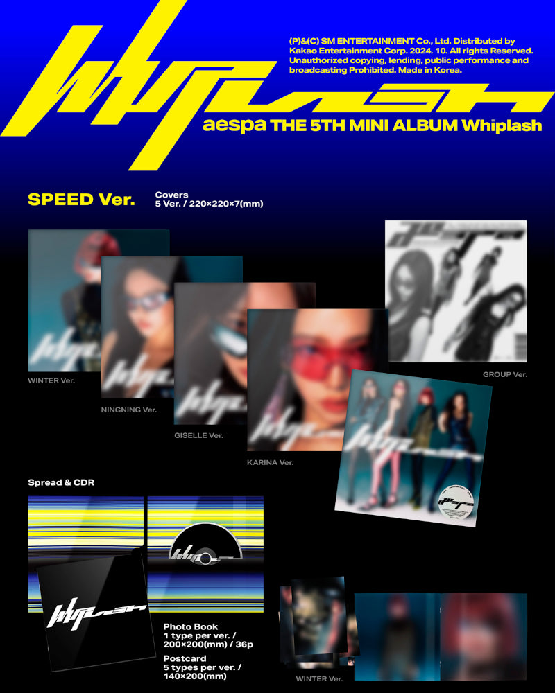 aespa - 5th Mini Album [Whiplash] (SPEED Ver.) (5 Versions)