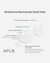 APLB Glutathione Niacinamide Sheet Mask