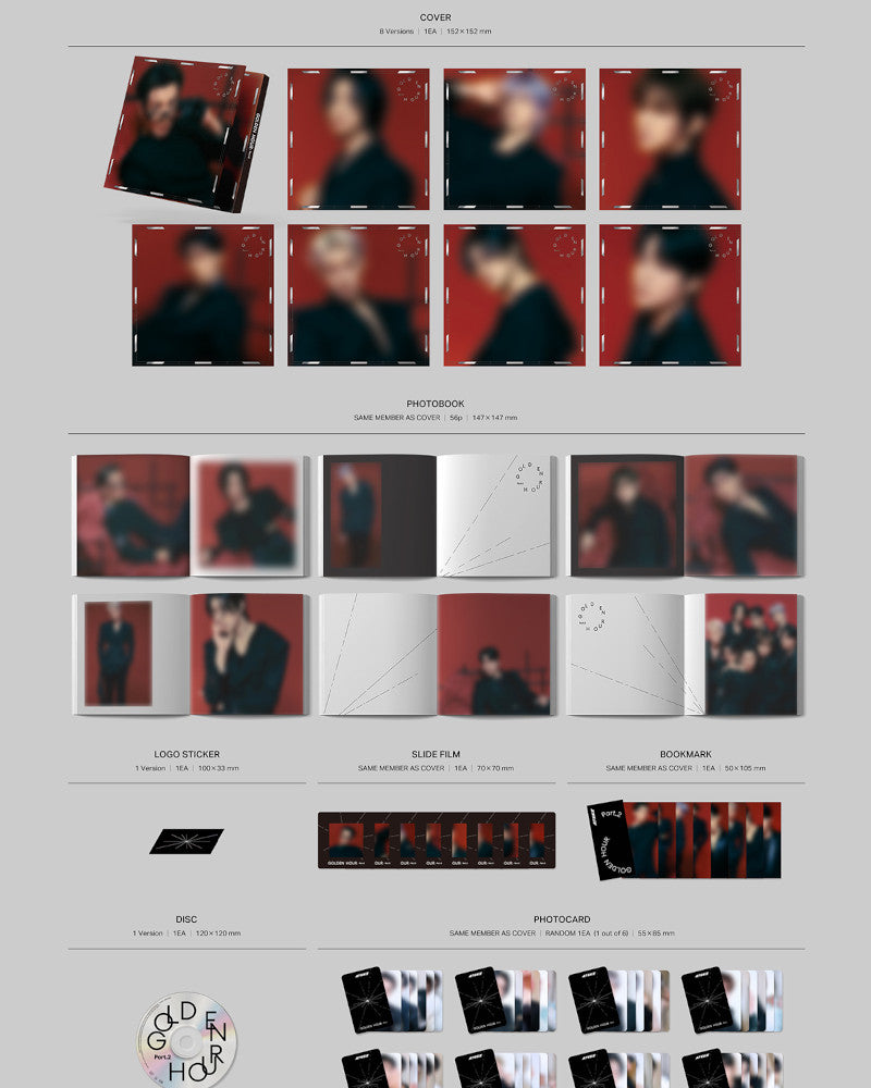 ATEEZ - 11th Mini Album [GOLDEN HOUR : Part.2] (Digipack Ver.) (8 Versions)