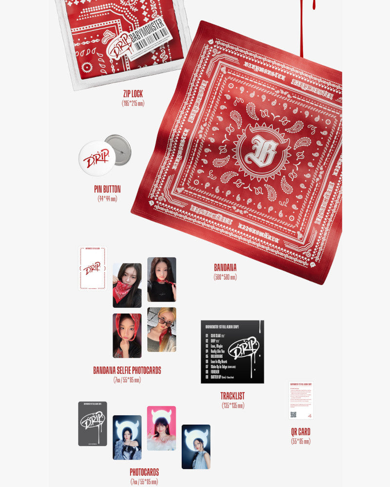 BABYMONSTER - 1st Full Album [DRIP] (BANDANA Ver.) (Limited Edition)