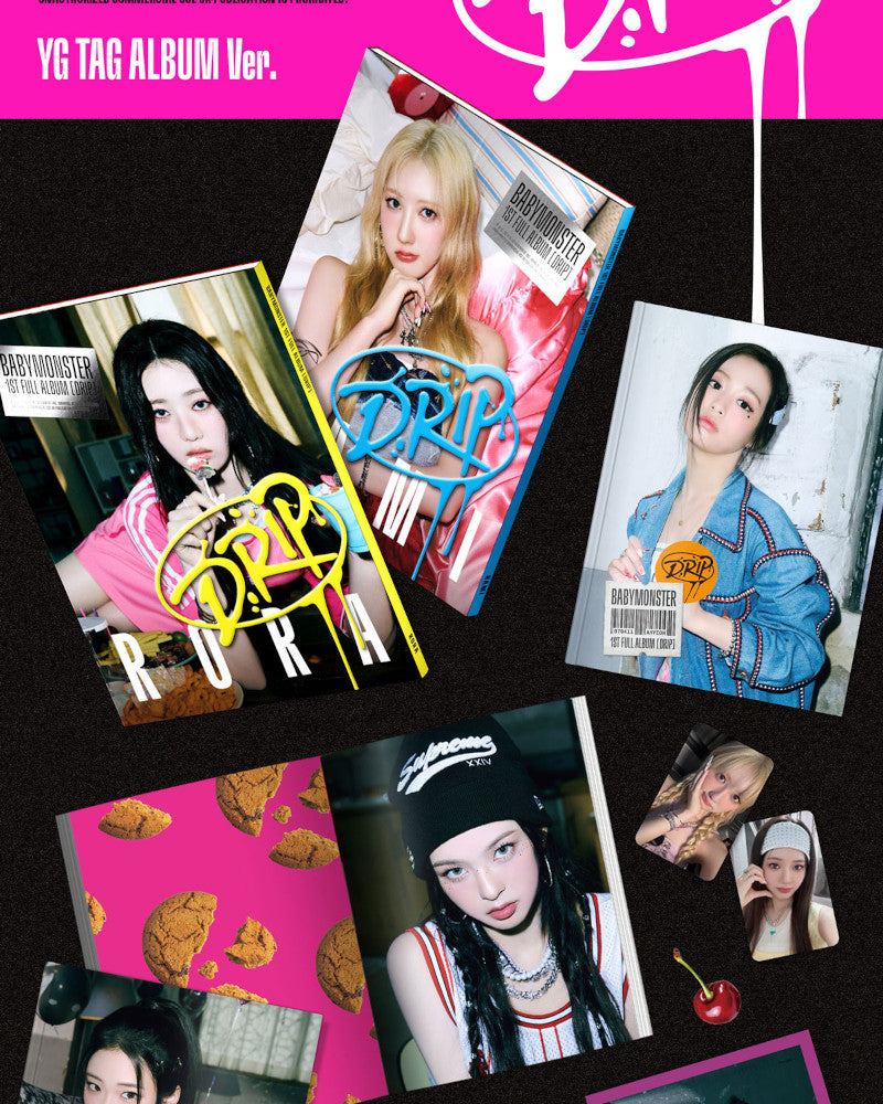 BABYMONSTER - 1st Full Album [DRIP] (YG TAG ALBUM Ver.) (7 Versions)