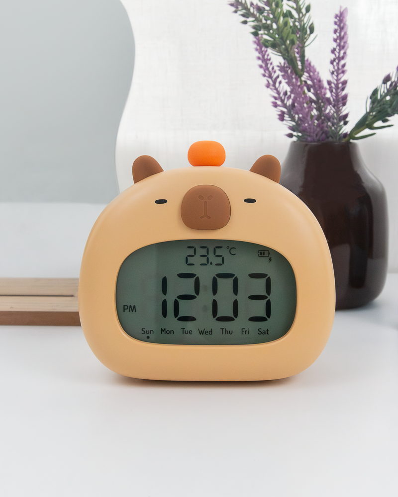 Capybara Night Light Alarm Clock