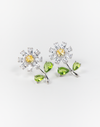 NYU NYU Crystal Sunflower Stud Earrings