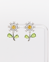 NYU NYU Crystal Sunflower Stud Earrings