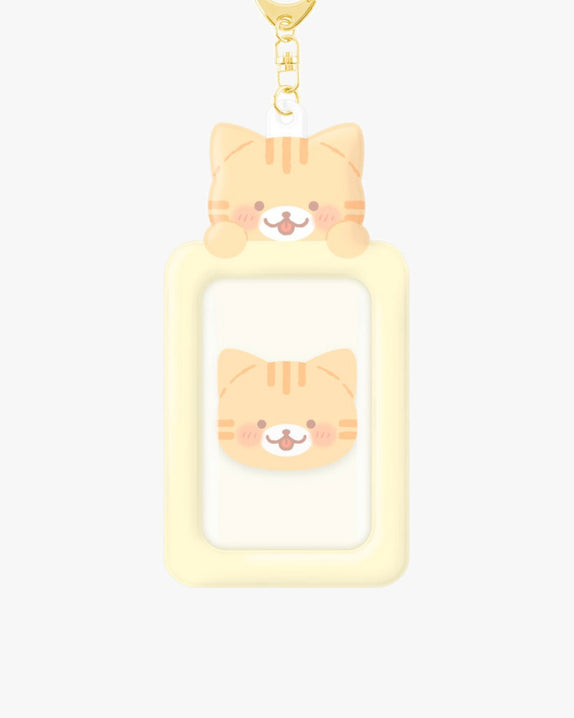 DUCKY WORLD Cheese Cat Photocard Holder Keyring