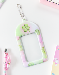 DUCKY WORLD Clover Heart Photocard Holder Keyring