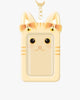 DUCKY WORLD Nyang! Yellow Cat Photocard Holder Keyring