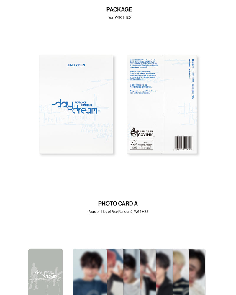 ENHYPEN - 2ND ALBUM Repackage [ROMANCE : UNTOLD –daydream-] (Weverse Albums Ver.)