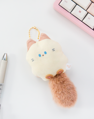 Fluffy Tail Plush Keychain