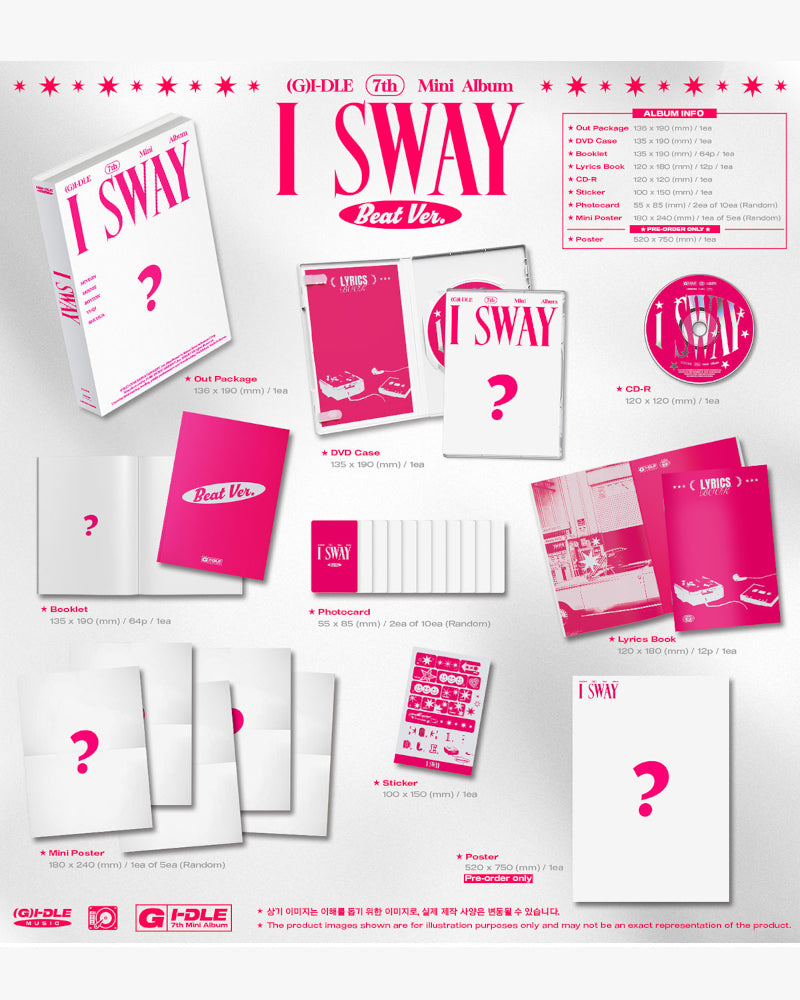 (G)I-DLE - 7TH MINI ALBUM [I SWAY] (Random Ver.)