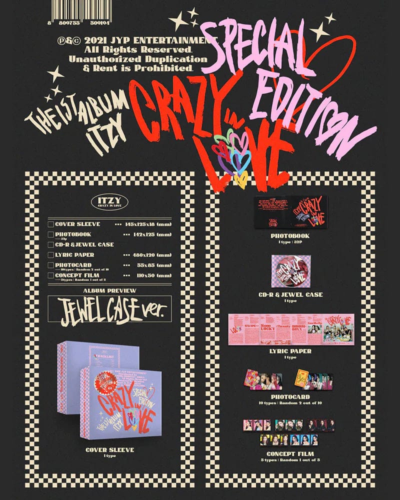 ITZY - ITZY THE 1ST ALBUM CRAZY IN LOVE SPECIAL EDITION (JEWELCASE VER.)