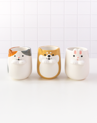 Ceramic Animals with Paws Tea Cup