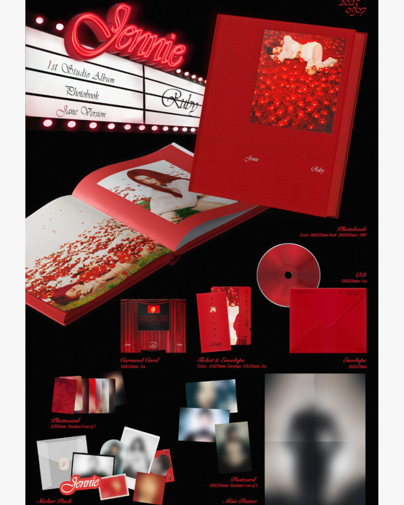 JENNIE (BLACKPINK) - The 1st Studio Album [Ruby] (2 Versions)