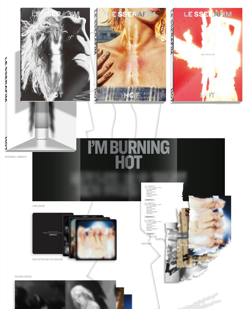 LE SSERAFIM - 5ème mini album 'HOT' (3 Versions)