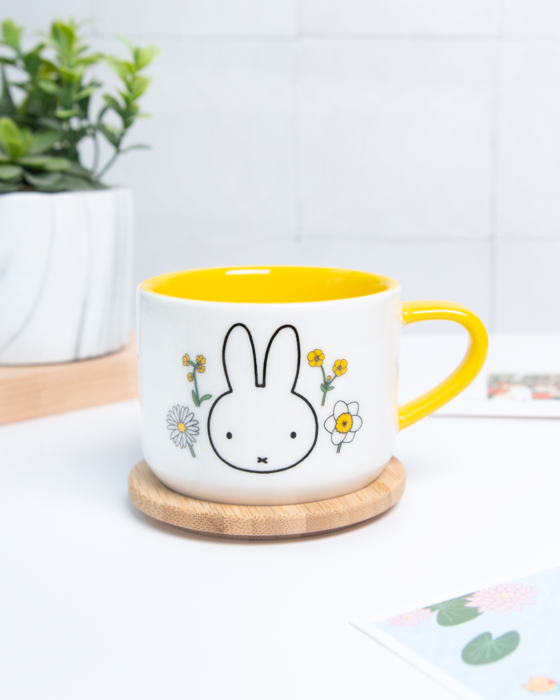 Miffy© Floral Ceramic Mug 250ml - Yellow
