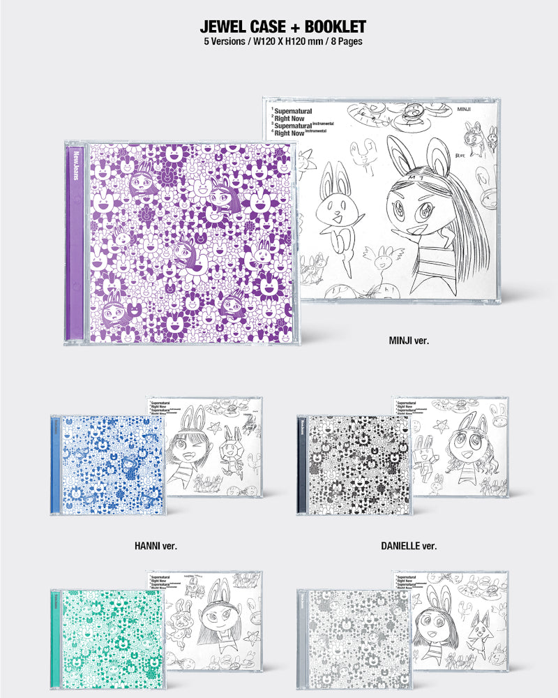 NewJeans - JAPAN DOUBLE SINGLE ALBUM [Supernatural] (NJ X MURAKAMI Cross Bag Ver.) (5 Versions