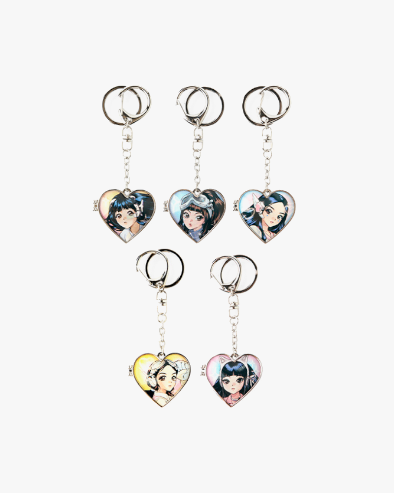 Porte-clés miroir en métal NewJeans GET UP