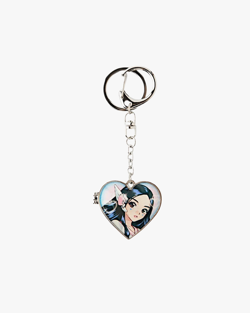 Porte-clés miroir en métal NewJeans GET UP