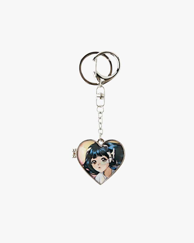 Porte-clés miroir en métal NewJeans GET UP