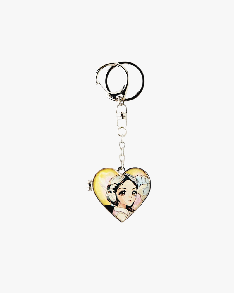 Porte-clés miroir en métal NewJeans GET UP