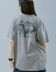 T-shirt NewJeans x MURAKAMI (gris chiné)