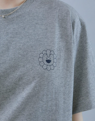 T-shirt NewJeans x MURAKAMI (gris chiné)