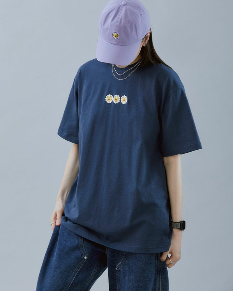 T-shirt NewJeans x MURAKAMI (bleu marine)