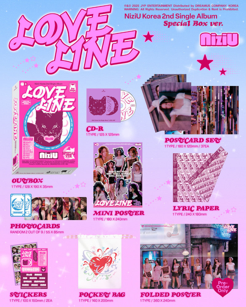 NiziU - 2nd Single Album [LOVE LINE] (SPECIAL BOX VER.)