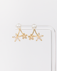 NYU NYU Pearl And Twinkling Flowers Earrings