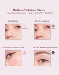 peripera All Take Mood Technique Palette #In My Mute Pink