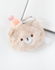 Plush Bear Face Pouch