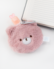 Plush Bear Face Pouch